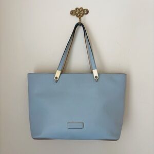 Marc by Marc Jabobs Ligero Light Blue Taupe Colorblock Tote Bag